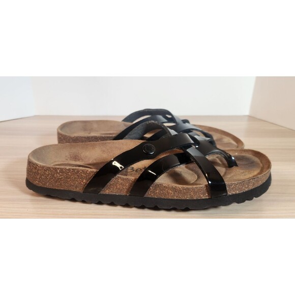 Betula Birkenstock Vinja Sandals Womens Sz 40 Soft Footbed Patent Leather - Picture 5 of 12